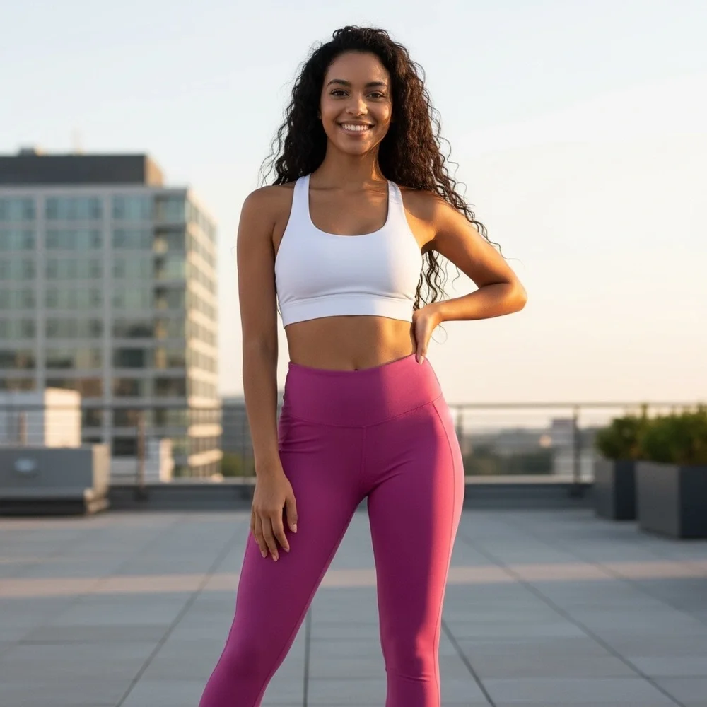 ALO Airbrush Yoga Sweet Pink High Waist Leggings Workout Gym Yoga Pants Size M